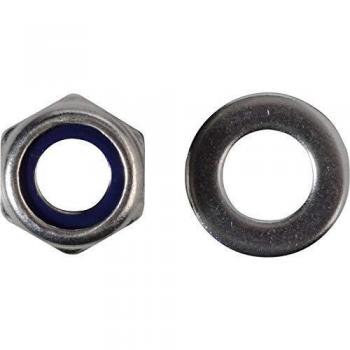 ForgeFix Nyloc Nuts & Washers A2 Stainless Steel M10 Pack of 8
