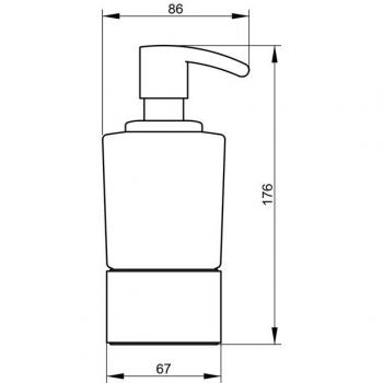 Distributeur de savon Keuco Elegance 220 ml mat en verre/chrome 11653019001
