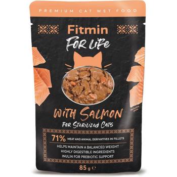 Fitmin Cat Vida Eterna Esterilizado 56x85g – Pack de Bajo Costo Salmón