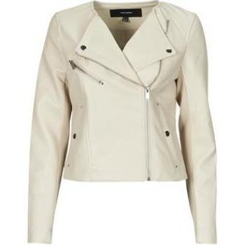 Vero Moda Lederjacke VMRILEY Beige Slim Fit