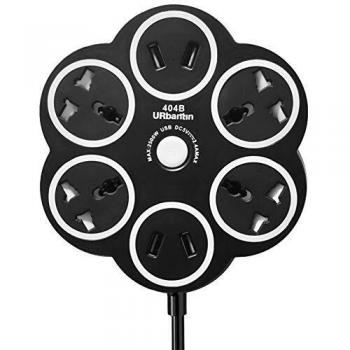 URbantin 1.8M Power Extension Cord with 4 USB Ports