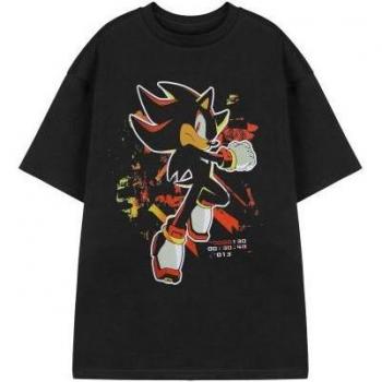 Sonic der Igel Shadow Paint T-Shirt S für Erwachsene schwarz
