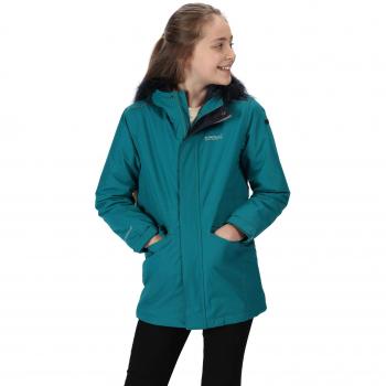 Deep Lake Regatta Perry Kindermantel XL – wasserdicht, isoliert, Kapuzen‑Design