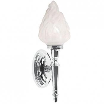 Polished Chrome Einzelflammen-Wandleuchte (Dryden)