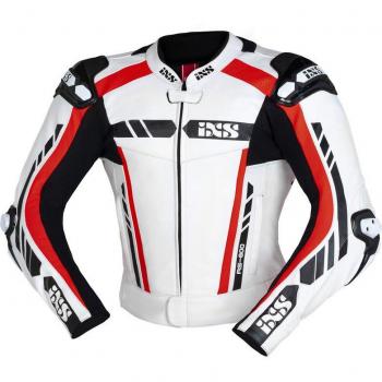 IXS Sport RS-800 1.0 Costume en cuir de moto de deux pièces Noir Blanc Rouge taille : 50