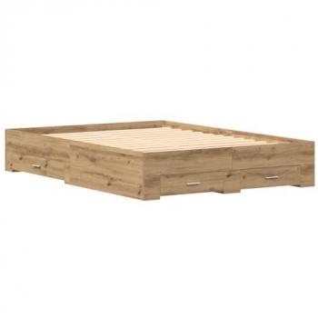 Letto a Testa Rovere Artigianale 160x200 cm con Ripiano