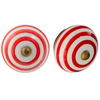 Elegant Red Nicola Spring Ceramic Knobs, 24‑Pack, 1000mm x 500mm