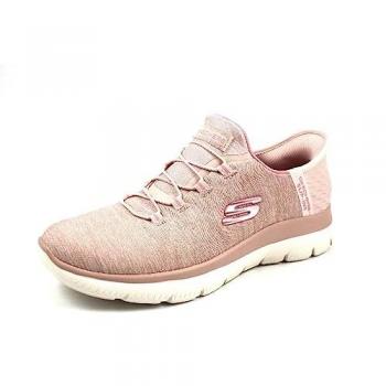 Skechers Women’s Summits Dazzling Haze Vegan Slip‑Ins (Rose, Size 6)