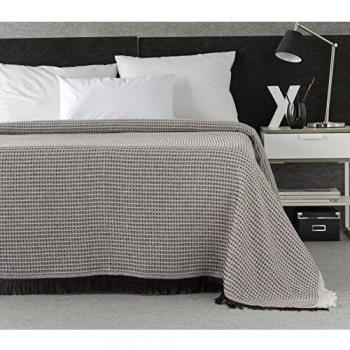 Plaid Estoralis Nido Multiuso, 230 x 260 cm, Cotone, Marrone