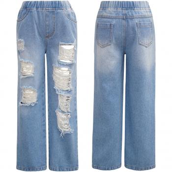 Rasgados de Denim Juvenil