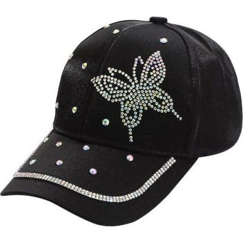 Gorra de mujer con detalles de cristal