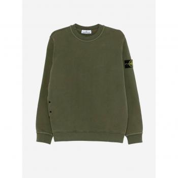 STONE ISLAND_Sweatshirt Moos Grün L Herren Rundhals