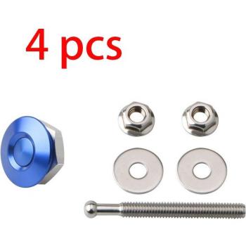 4pcs Aluminum Car Hood Pins Lock Clip Kit