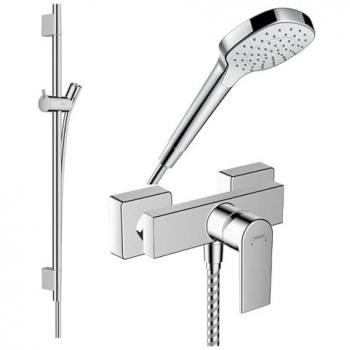 Pack Complet Douche Hansgrohe Vernis Shape + Barre Unica S Puro + Flexible