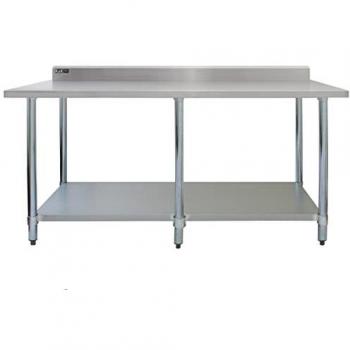 MonsterShop Commercial Stainless Steel Catering Table 7ft Wide