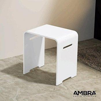 Tabouret de Salle de Bains Kento en Matériau Solid Surface
