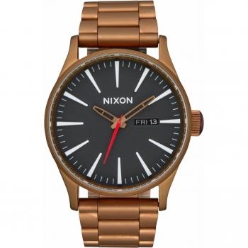 Orologio unisex Nixon Sentry in acciaio e bronzo