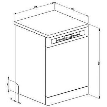 White Smeg Dishwasher DF13E2WH – Quiet, Eco‑Friendly Wash