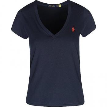Camiseta Polo Ralph Lauren mujer básica, color azul marino, talla XS