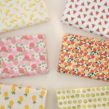 Cotton Fabric with Fruit Print Half Meter for Sewing Projects