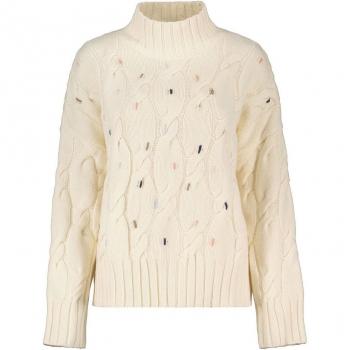 Barbour White Oversized Turtleneck Jumper for Women XS
