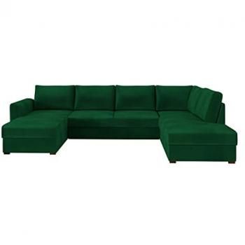 Sofá rinconero Comfivo 189 con función de descanso y caja de ropa de cama, dimensiones 305x188x85cm