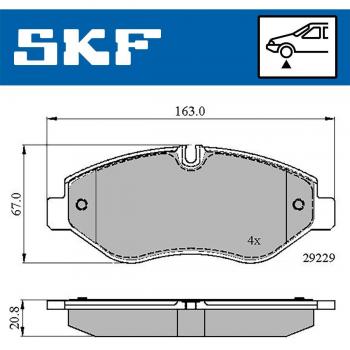 Scheibenbremsen Bremsbelagsatz SKF VKBP 80089