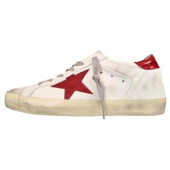 Sneakers Golden Goose in pelle usata Super-Star Bianco Taglia 40