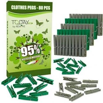 Italian Green & Grey 95% Recycled Pegs