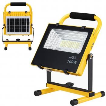 Lámpara Portátil Solar 100W 1000lm Traesio Luz SOS de Emergencia