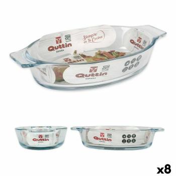 Bandeja de Vidrio Quttin Oval 8 Unidades