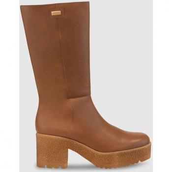 Botas de mujer Lodi en piel marrón con plataforma