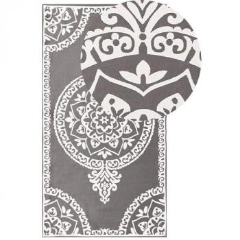 Grey Kohima Round Floor Mat