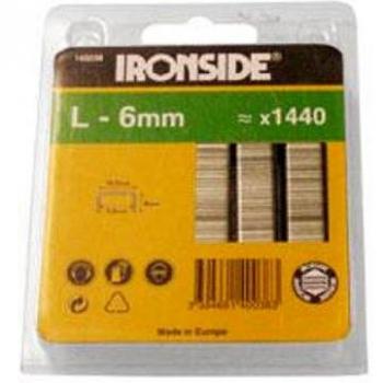 IRONSIDE Premium Heftklammern L-Format, 6 mm, Inhalt: 1440 Stück