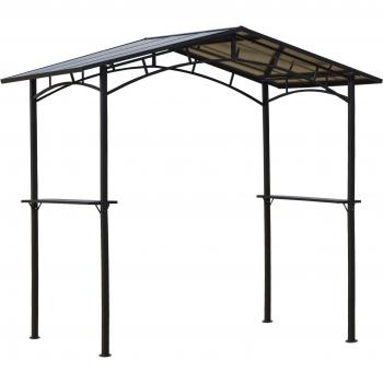 Gazebo BBQ con Mensole Laterali e Tetto in PC