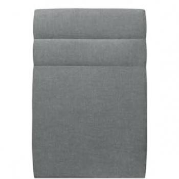Sommeil de Plomb : tête de lit « Noir Sombre » – lignes en tissu gris anthracite 90x120