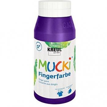 Leuchtende MUCKI Fingerfarbe in Violett, 750 ml