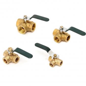 3-Way Brass Ball Valve Thread Connector