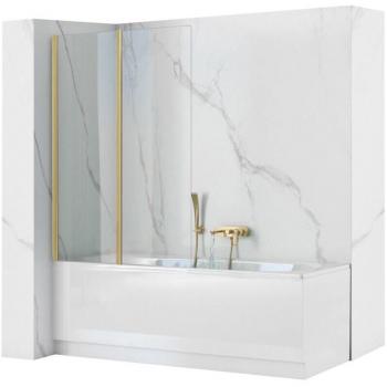 REA Gold-Finished Agat-2 100 cm Bath Screen