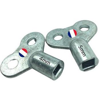 BYMEO Trois Clés Carrées de 4/5 et 6 mm pour Purge Radiateurs de Chauffage