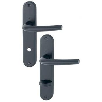 Ensemble sur plaque San Diego HOPPE 165 mm Noir mat avec condamnation