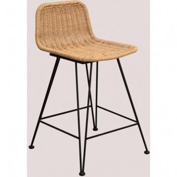 Lot de 2 tabourets en osier pour jardin Sunset Vali