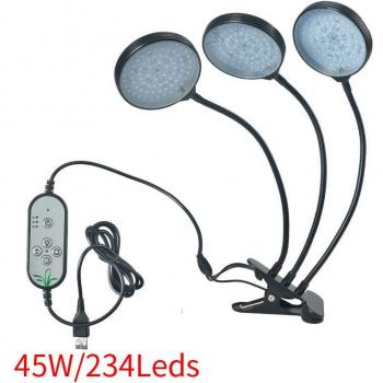 Lámpara de Crecimiento LED con Clip y USB