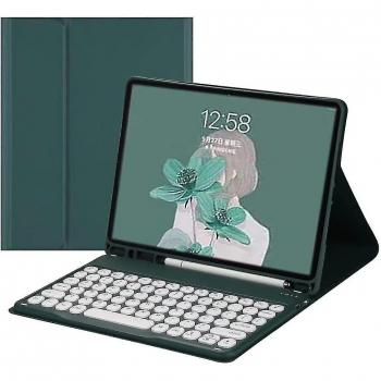 Capa Protectora con Teclado Redondo para Galaxy Tab S6 Lite 2020/2022