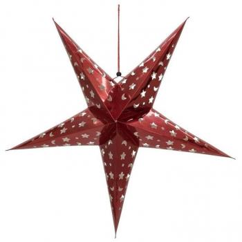 Festa stellare: lanterna di carta rossa 75 cm (Europalms)