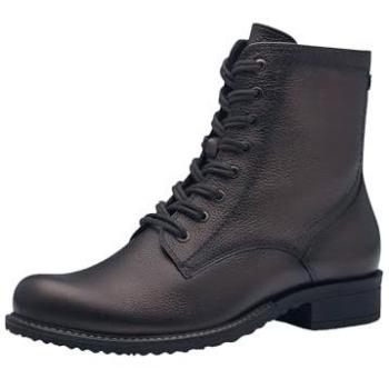 Tamaris Schnürstiefelette, Blockabsatz, Schnürboots, Busisnessschuh im glänzenden Metallic-Look