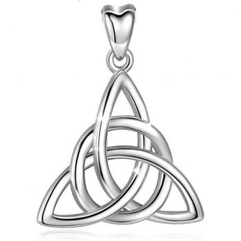 Eudora Sterling Silver Triangle Celtic Knot Pendant for Women
