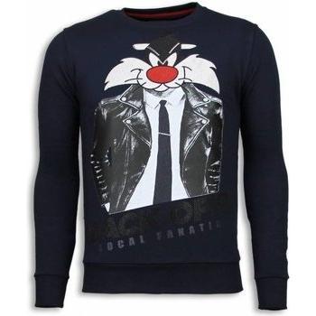 Rhinestone Pussykatt Sweatshirt från Local Fanatic