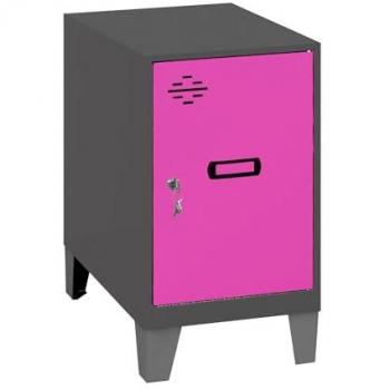 Casillero SIMONLOCKER MON.MINI 475x300x500 con pies antirrobo, color antracita/rosa, metálico