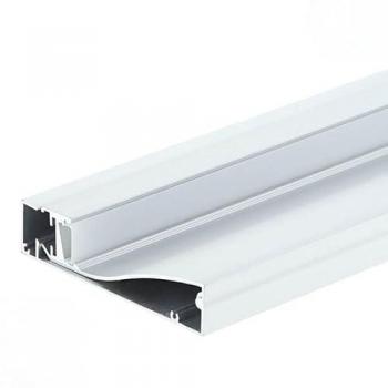 Optonica Plinthe Profilée Aluminium Argent 2 m – Ruban LED 10 mm